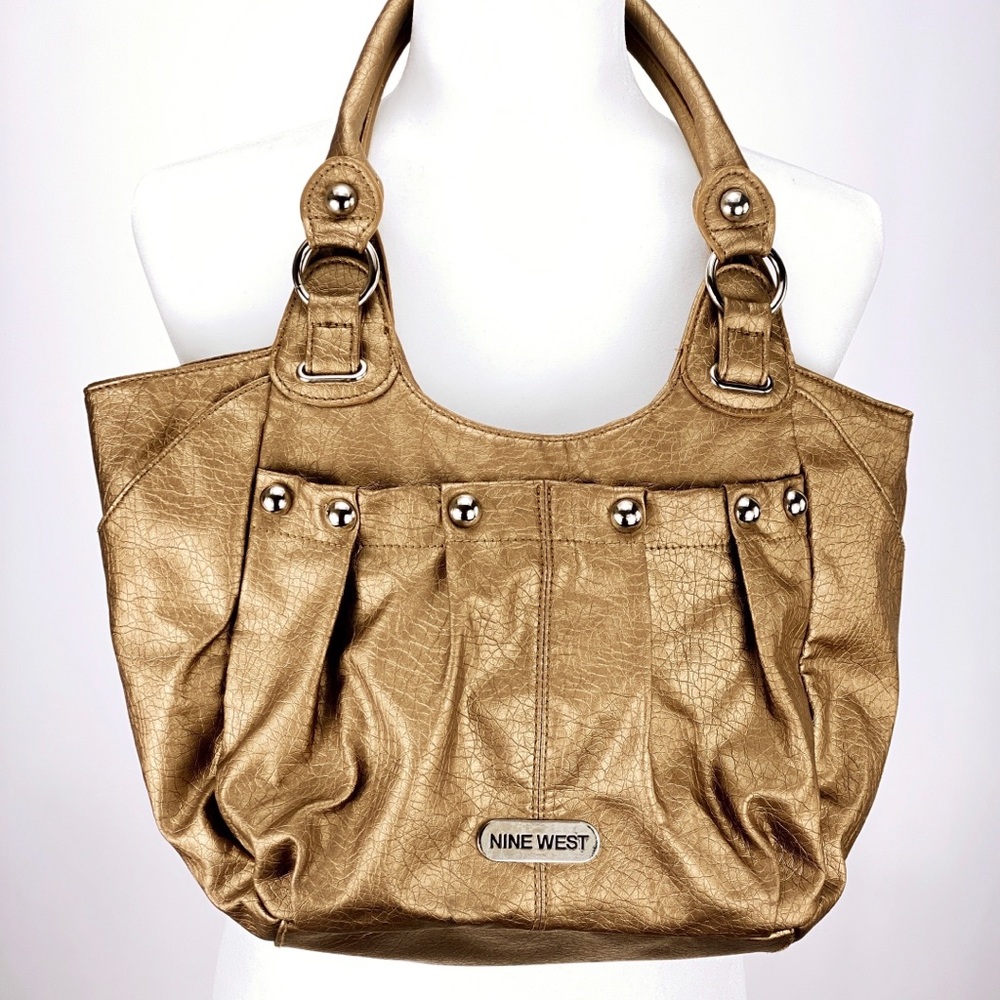 Nine West Metallic Bronze/Gold Multi Pocket Purse